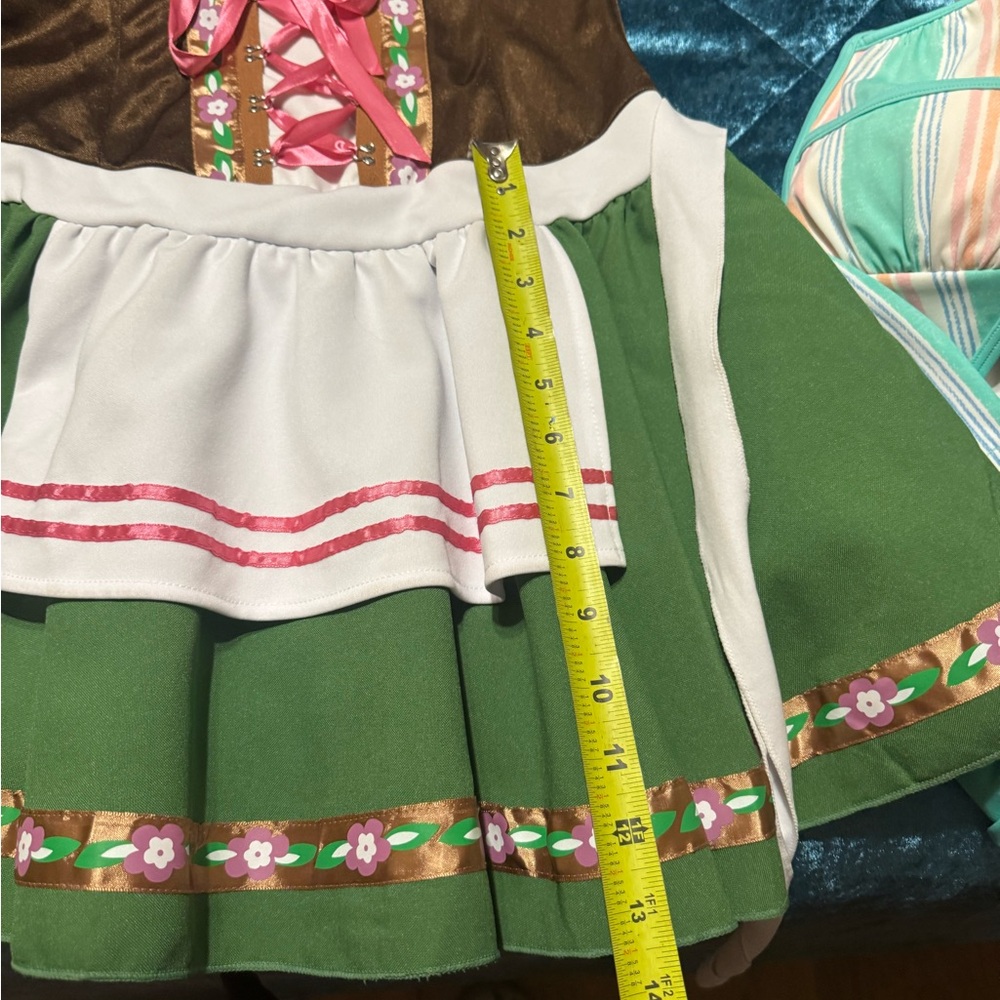 Leg Avenue German Dirndl Brown & White Peasant Dress - Oktoberfest 🇩🇪 - Picture 12 of 13